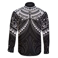 New Zealand Morepork Family Matching Off Shoulder Maxi Dress and Hawaiian Shirt Maori Pattern Black LT05 - Polynesian Pride