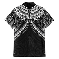 New Zealand Morepork Family Matching Puletasi and Hawaiian Shirt Maori Pattern Black LT05 - Polynesian Pride