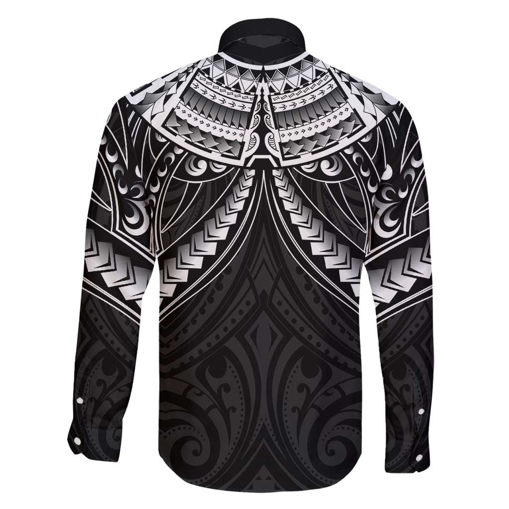 New Zealand Morepork Family Matching Puletasi and Hawaiian Shirt Maori Pattern Black LT05 - Polynesian Pride