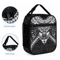 New Zealand Morepork Lunch Bag Maori Pattern Black LT05 - Polynesian Pride