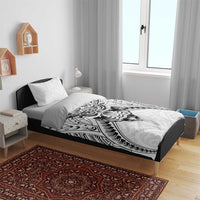 New Zealand Morepork Bedding Set Maori Pattern White