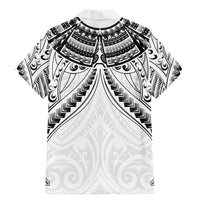 New Zealand Morepork Family Matching Mermaid Dress and Hawaiian Shirt Maori Pattern White LT05 - Polynesian Pride