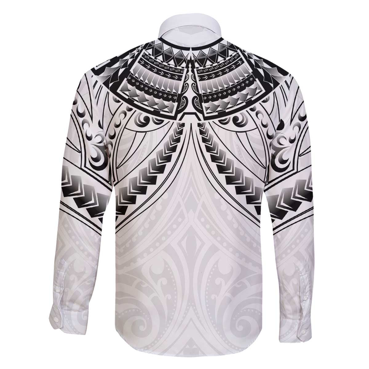 New Zealand Morepork Family Matching Off The Shoulder Long Sleeve Dress and Hawaiian Shirt Maori Pattern White LT05 - Polynesian Pride