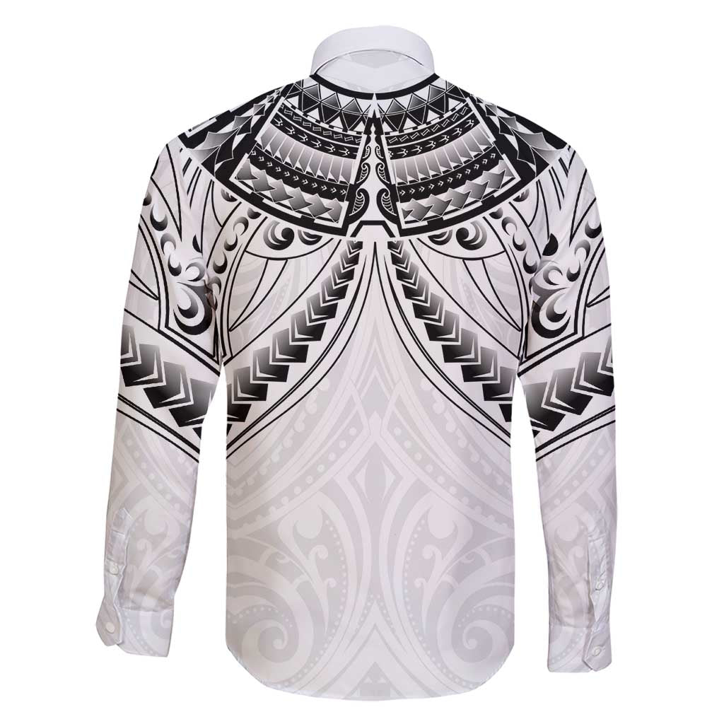 New Zealand Morepork Family Matching Short Sleeve Bodycon Dress and Hawaiian Shirt Maori Pattern White LT05 - Polynesian Pride