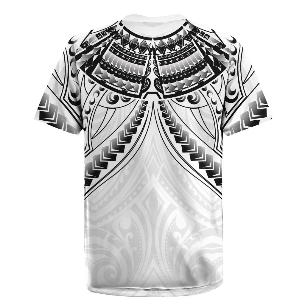 New Zealand Morepork Rugby Jersey Maori Pattern White