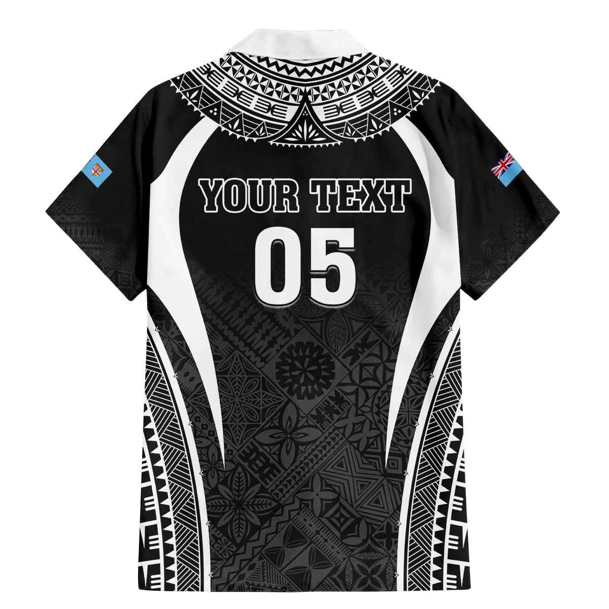 Custom Fiji Rugby Family Matching Mermaid Dress and Hawaiian Shirt Fijian Warrior Black LT05 - Polynesian Pride