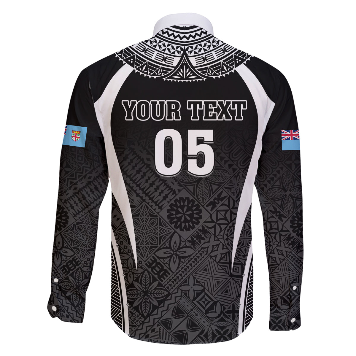 Custom Fiji Rugby Family Matching Puletasi and Hawaiian Shirt Fijian Warrior Black LT05 - Polynesian Pride