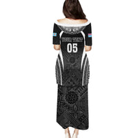 Custom Fiji Rugby Family Matching Puletasi and Hawaiian Shirt Fijian Warrior Black LT05 - Polynesian Pride