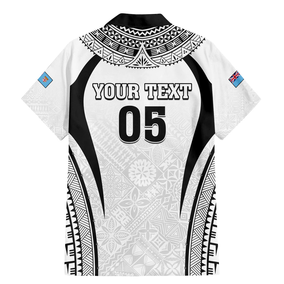 Custom Fiji Rugby Family Matching Mermaid Dress and Hawaiian Shirt Fijian Warrior White LT05 - Polynesian Pride