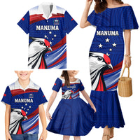 Custom Samoa Rugby Family Matching Mermaid Dress and Hawaiian Shirt Manuma Ptilinopus Perousii LT05 - Polynesian Pride