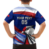 Custom Samoa Rugby Family Matching Off The Shoulder Long Sleeve Dress and Hawaiian Shirt Manuma Ptilinopus Perousii LT05 - Polynesian Pride