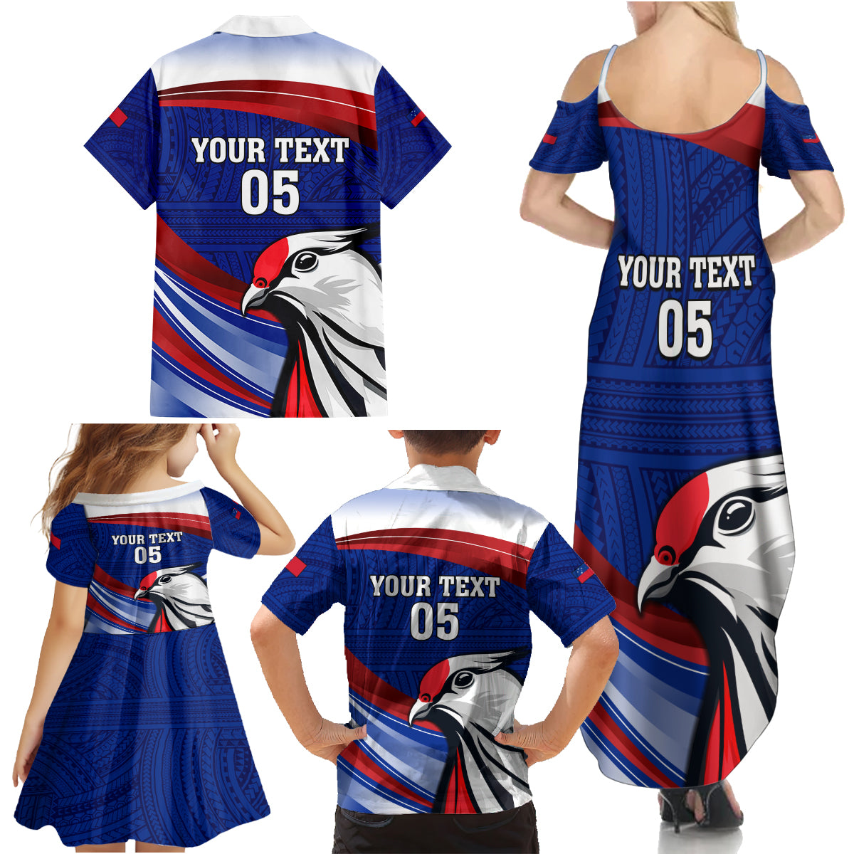 Custom Samoa Rugby Family Matching Summer Maxi Dress and Hawaiian Shirt Manuma Ptilinopus Perousii LT05 - Polynesian Pride