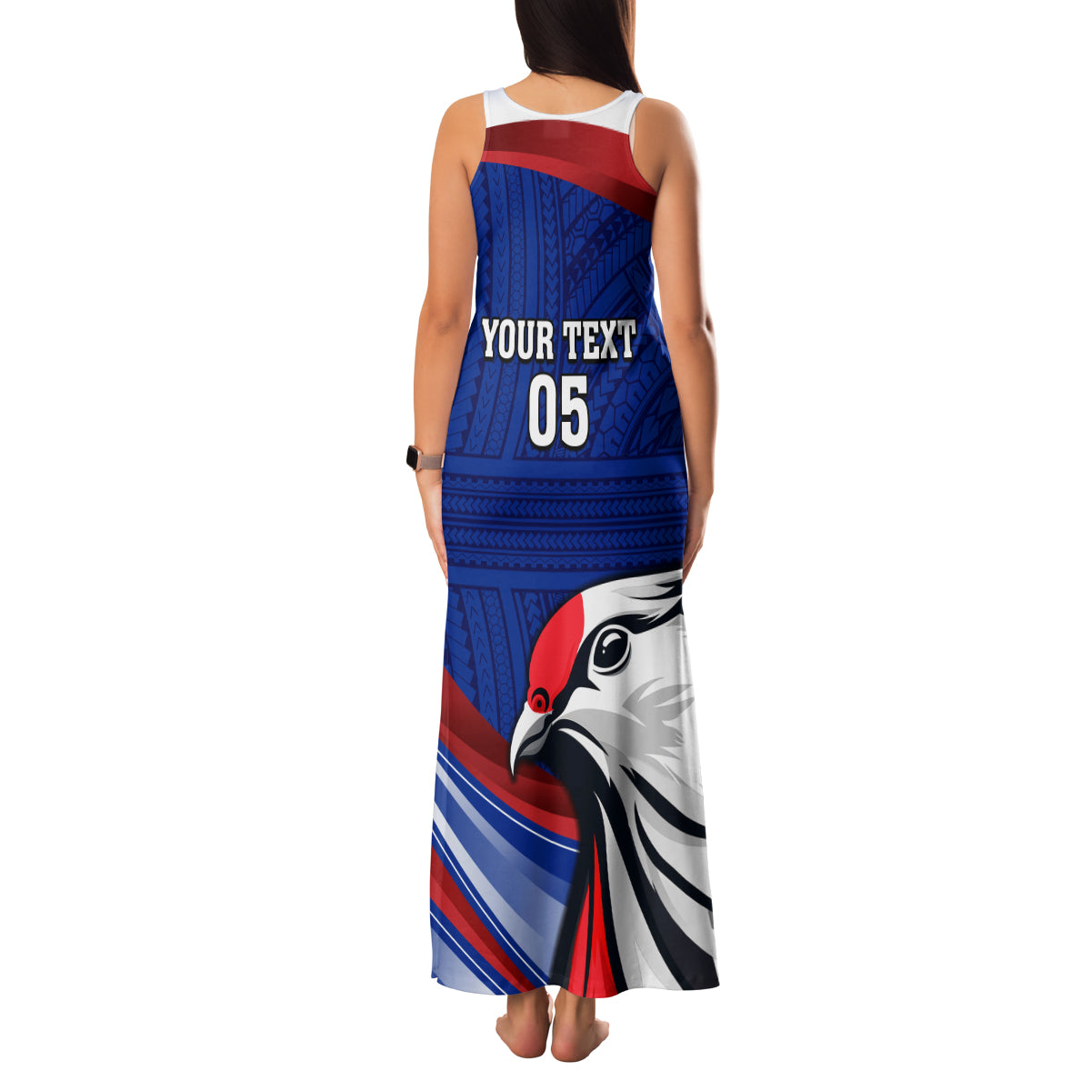 Custom Samoa Rugby Family Matching Tank Maxi Dress and Hawaiian Shirt Manuma Ptilinopus Perousii LT05 - Polynesian Pride