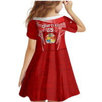 Custom Tonga Rugby Family Matching Mermaid Dress and Hawaiian Shirt Kupesi Ngatu Pattern LT05 - Polynesian Pride