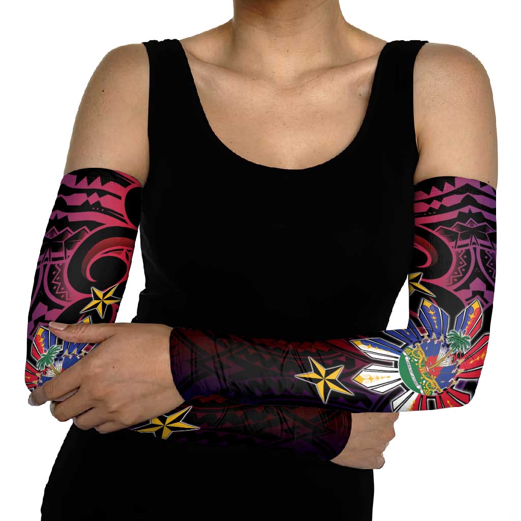 Haiti Philippines Arm Sleeves Haitian Coat Of Arms With Filipino Sun