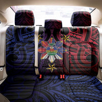 Haiti Philippines Back Car Seat Cover Haitian Coat Of Arms With Filipino Sun LT05 - Polynesian Pride