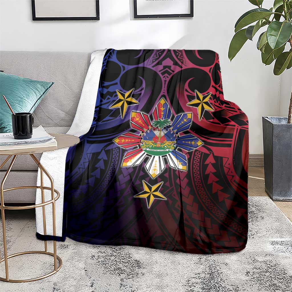 Haiti Philippines Blanket Haitian Coat Of Arms With Filipino Sun