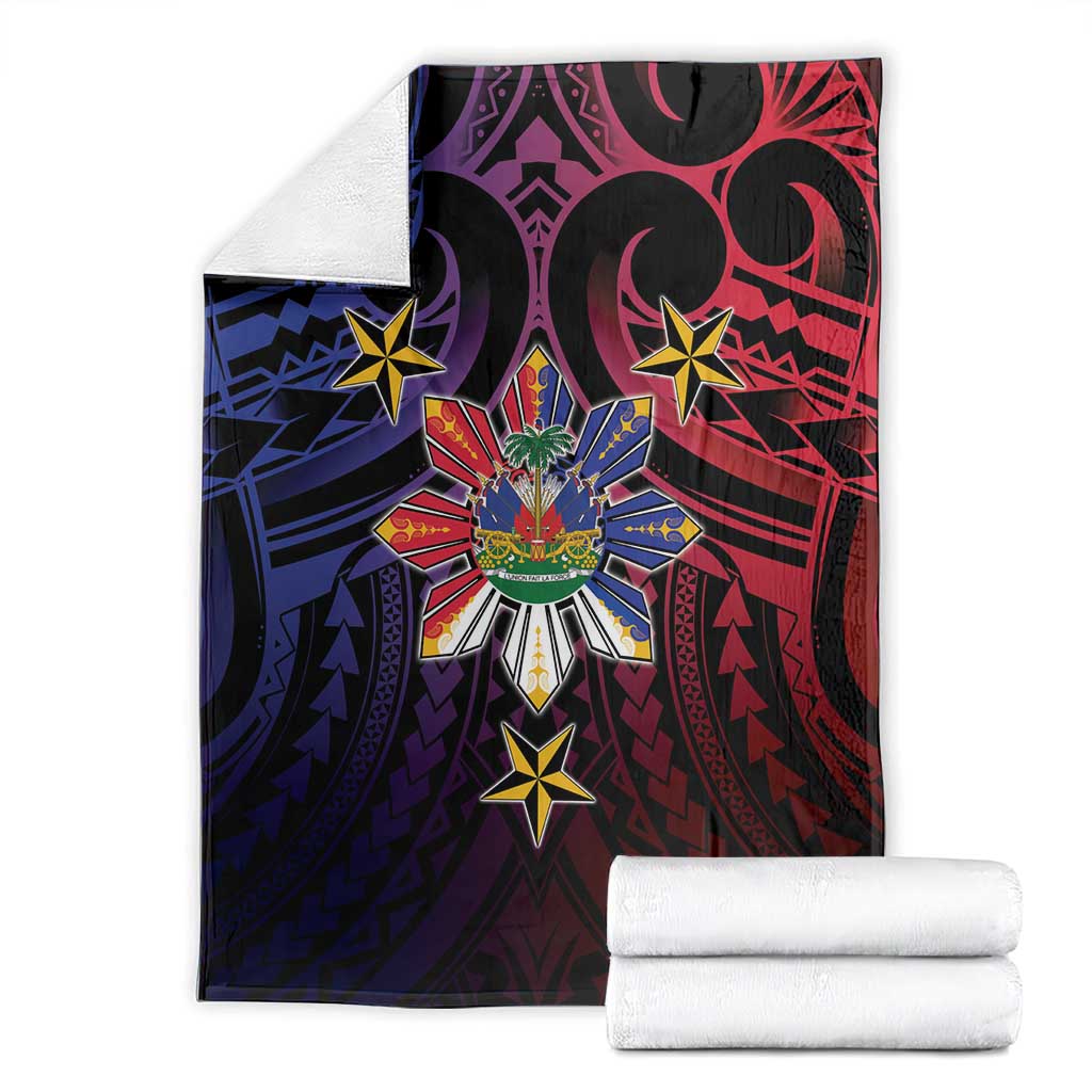 Haiti Philippines Blanket Haitian Coat Of Arms With Filipino Sun