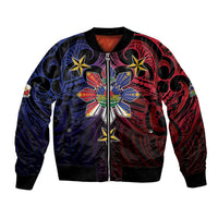 Haiti Philippines Bomber Jacket Haitian Coat Of Arms With Filipino Sun LT05 Unisex Black - Polynesian Pride