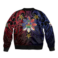 Haiti Philippines Bomber Jacket Haitian Coat Of Arms With Filipino Sun LT05 - Polynesian Pride