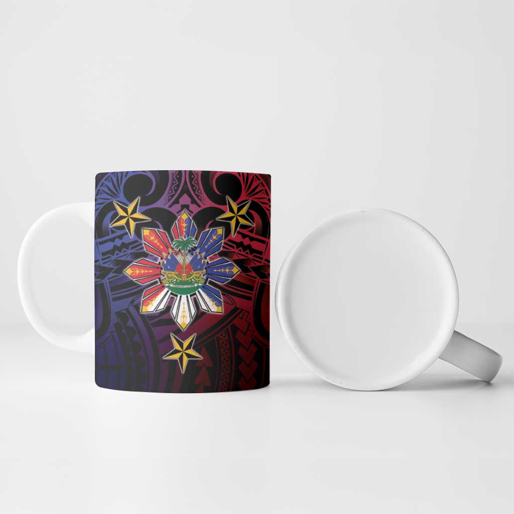 Haiti Philippines Ceramic Mug Haitian Coat Of Arms With Filipino Sun