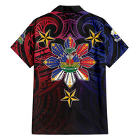 Haiti Philippines Family Matching Long Sleeve Bodycon Dress and Hawaiian Shirt Haitian Coat Of Arms With Filipino Sun LT05 - Polynesian Pride