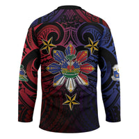 Haiti Philippines Hockey Jersey Haitian Coat Of Arms With Filipino Sun LT05 - Polynesian Pride