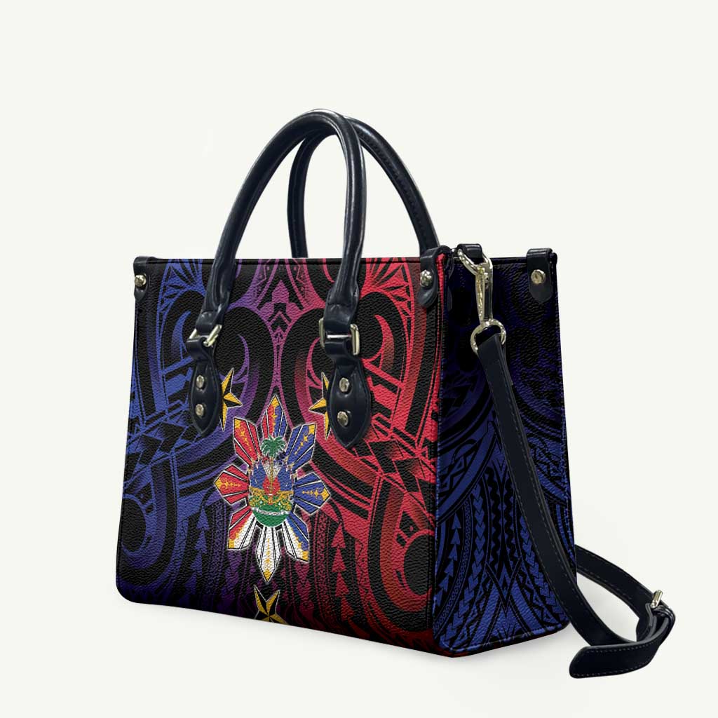Haiti Philippines Leather Bag Haitian Coat Of Arms With Filipino Sun