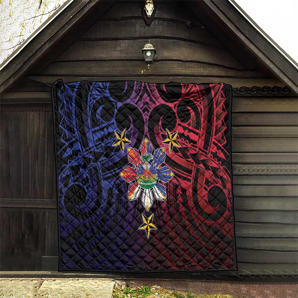 Haiti Philippines Quilt Haitian Coat Of Arms With Filipino Sun