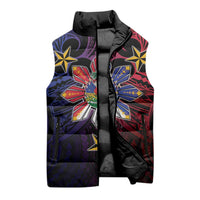 Haiti Philippines Sleeveless Puffer Jacket Haitian Coat Of Arms With Filipino Sun