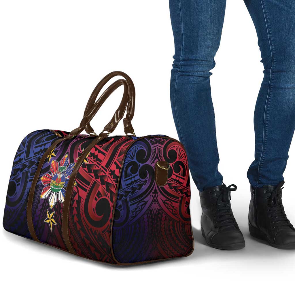 Haiti Philippines Travel Bag Haitian Coat Of Arms With Filipino Sun LT05 - Polynesian Pride