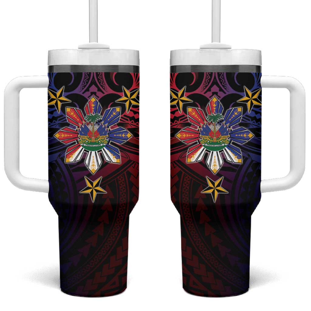 Haiti Philippines Tumbler With Handle Haitian Coat Of Arms With Filipino Sun