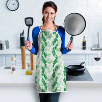 Hawaii Ti Leaf Maile Tuberose Lei Apron With Hanalei Leaf Green