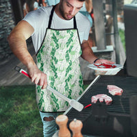 Hawaii Ti Leaf Maile Tuberose Lei Apron With Hanalei Leaf Green