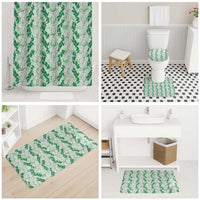 Hawaii Ti Leaf Maile Tuberose Lei Bathroom Set With Hanalei Leaf Green