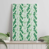 Hawaii Ti Leaf Maile Tuberose Lei Canvas Wall Art With Hanalei Leaf Green