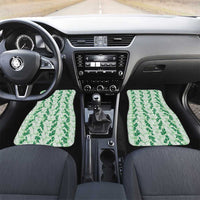 Hawaii Ti Leaf Maile Tuberose Lei Car Mats With Hanalei Leaf Green