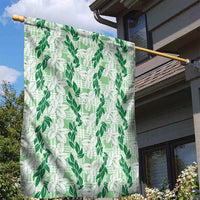 Hawaii Ti Leaf Maile Tuberose Lei Garden Flag With Hanalei Leaf Green