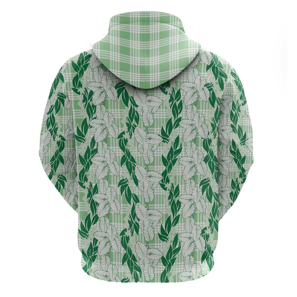 Hawaii Ti Leaf Maile Tuberose Lei Hoodie With Hanalei Leaf Green LT05 - Polynesian Pride