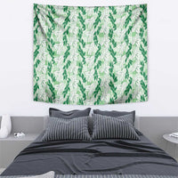 Hawaii Ti Leaf Maile Tuberose Lei Tapestry With Hanalei Leaf Green