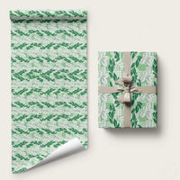 Hawaii Ti Leaf Maile Tuberose Lei Wrapping Paper With Hanalei Leaf Green