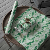 Hawaii Ti Leaf Maile Tuberose Lei Wrapping Paper With Hanalei Leaf Green