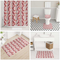 Hawaii Ti Leaf Maile Tuberose Lei Bathroom Set With Hanalei Leaf Red