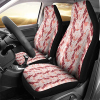 Hawaii Ti Leaf Maile Tuberose Lei Car Seat Cover With Hanalei Leaf Red LT05 - Polynesian Pride