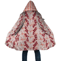 Hawaii Ti Leaf Maile Tuberose Lei Cloak With Hanalei Leaf Red