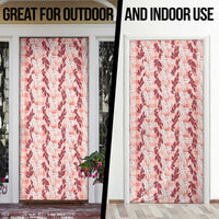 Hawaii Ti Leaf Maile Tuberose Lei Door Cover With Hanalei Leaf Red