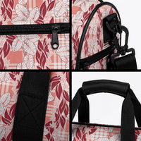 Hawaii Ti Leaf Maile Tuberose Lei Duffle Bag With Hanalei Leaf Red LT05 - Polynesian Pride