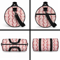 Hawaii Ti Leaf Maile Tuberose Lei Duffle Bag With Hanalei Leaf Red LT05 - Polynesian Pride