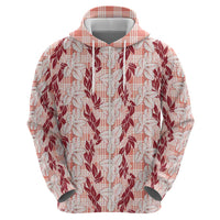 Hawaii Ti Leaf Maile Tuberose Lei Hoodie With Hanalei Leaf Red LT05 - Polynesian Pride