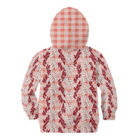 Hawaii Ti Leaf Maile Tuberose Lei Kid Hoodie With Hanalei Leaf Red LT05 - Polynesian Pride